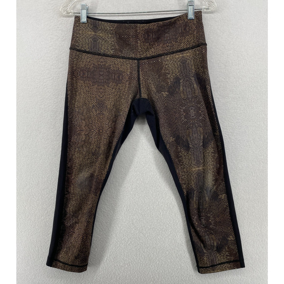 Lululemon Pants - LULULEMON Leggings 6 Wunder Under Crop II Full On Luon Yoga Gym Stretch Brown